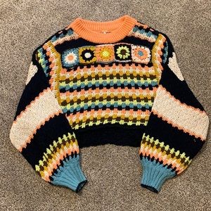 Free People Crochet Sweater